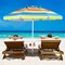 Costway 7.2 FT Portable Beach Umbrella Tilt Sand Anchor Cup Holder with Carry Bag Blue/Navy Blue/Rainbow/Green